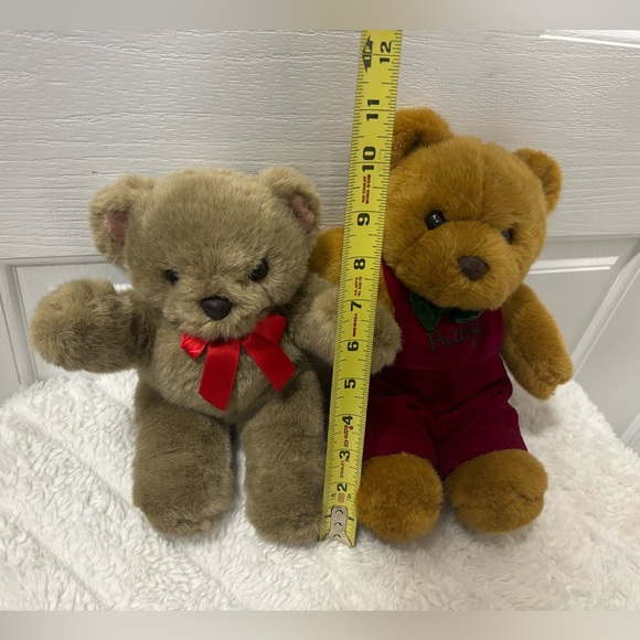 2 Commonwealth mini soft and fluffy teddy bears plushes 10” & 12” - Picture 14 of 16